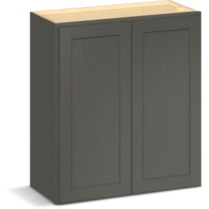 RELIABILT Parkstone II Wall Cabinet, Slate Stained, 27" W, 2 Doors, Fully Assembled - 641430 | Lowe's Pro Supply